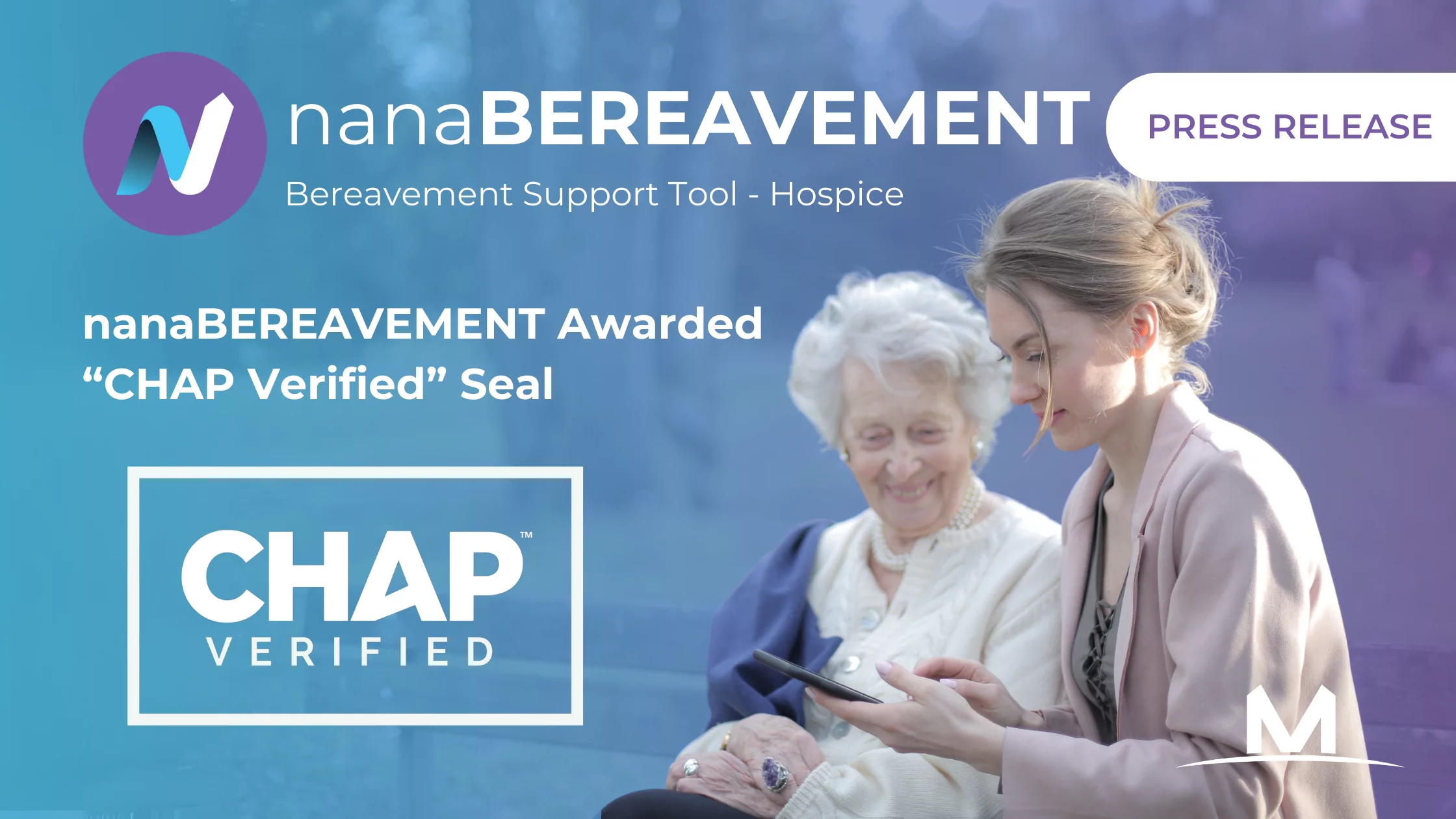 Press Release: nanaBEREAVEMENT awarded CHAP verified seal.