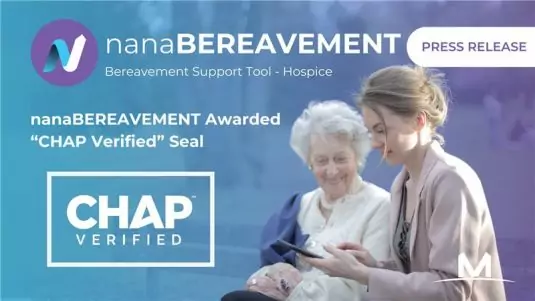 nanaBEREAVEMENT Awarded “CHAP Verified” Seal